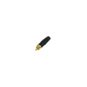 RCA PHONO PLUG GOLD BLK RING