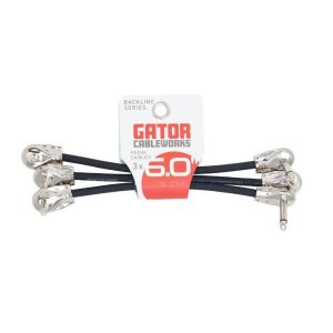 GATOR Cableworks GCWB-INS-6INRA3PK Patch Cable Backline Series Καλώδιο Καρφί-Καρφί 0.5m (3 τεμάχια)